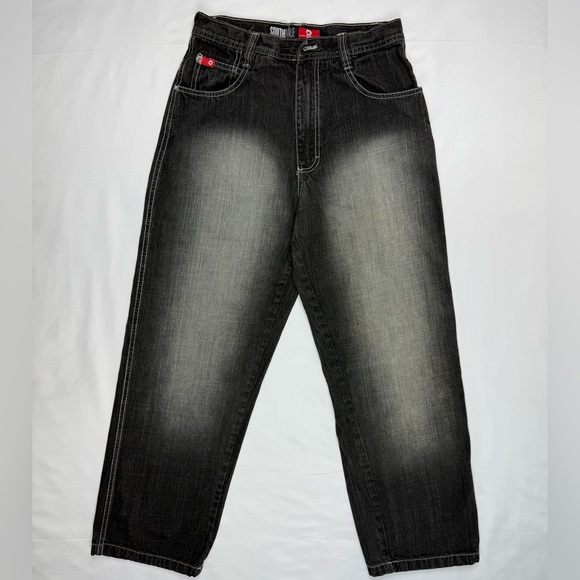 EEEsouth pole W42 極太 black DEMIM 赤タブ south pole サイズ42 極太 black DEMIM 赤タブ 【公式通販】